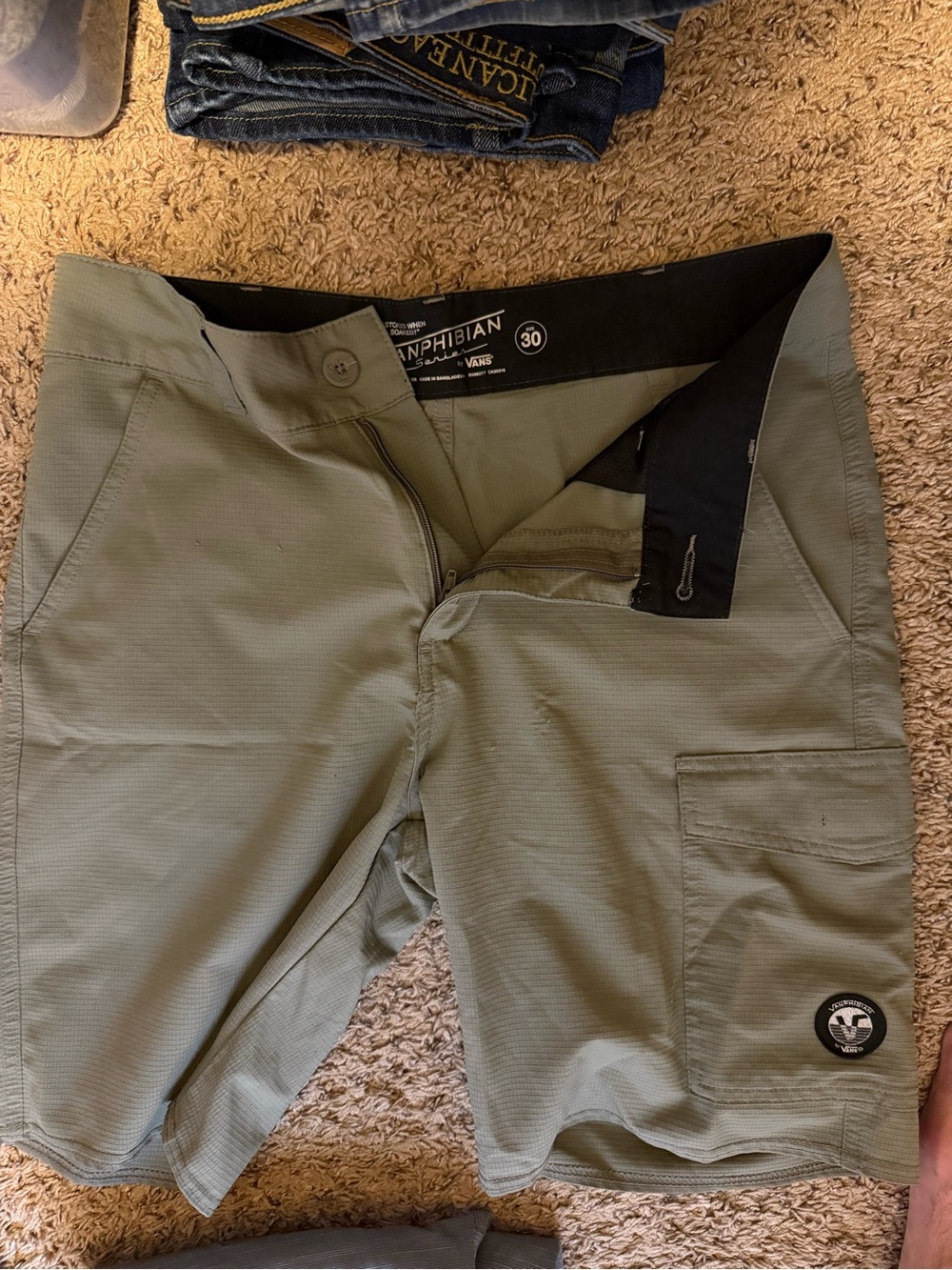 Vans Olive Green Amphibian Men's Board Shorts